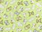 Preview: Patchworkstoff mit Hasenbabies aus der Kollektion Farm Babies mit hellgrünem Hintergrund